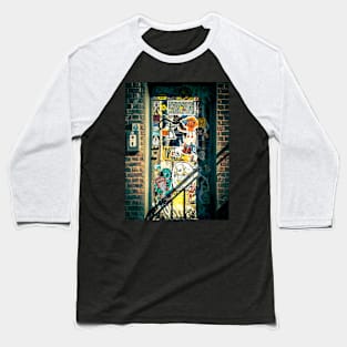 New York Street Graffiti Sticker Art Baseball T-Shirt